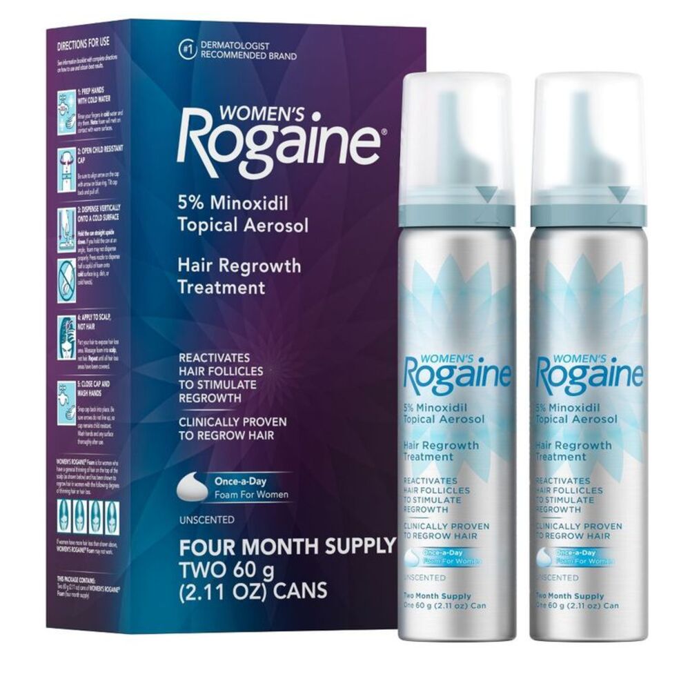Rogaine - Women's Rogaine 5% Minoxidil Foam for Hair Thinnin white